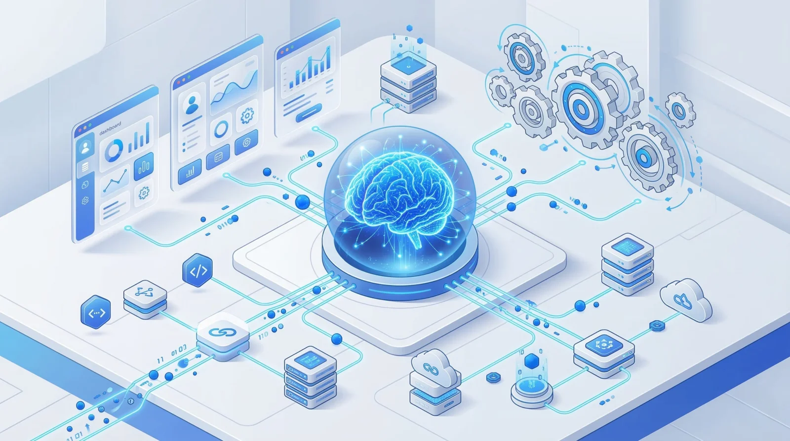 業務特化のカスタムAI開発イメージ