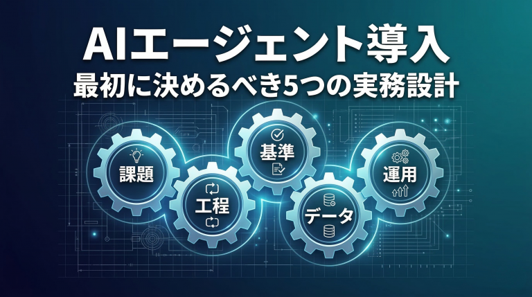 AIエージェント導入 最初に決めるべき5つの実務設計