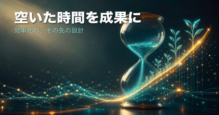AIで空いた時間を成果に変える設計｜効率化を”次の忙しさ”で終わらせない【2026年版】