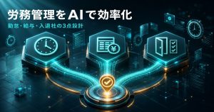 中小企業の労務管理をAIで効率化｜勤怠・給与・入退社の3点設計【2026年版】
