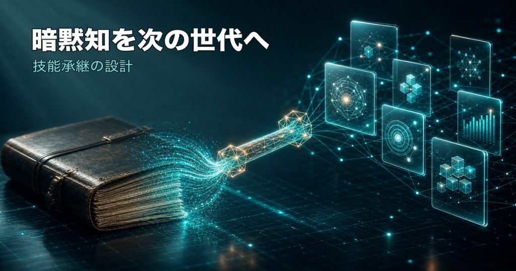 ベテランの暗黙知をAIに残す｜属人化・技能承継の設計【2026年版】