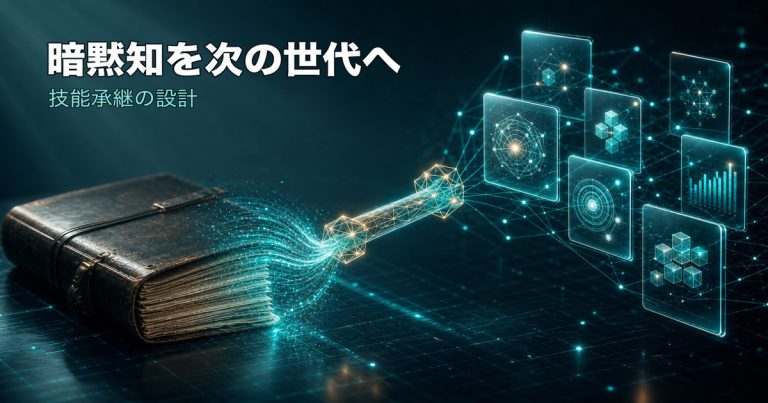 ベテランの暗黙知をAIに残す｜属人化・技能承継の設計【2026年版】