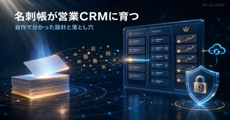 名刺帳をAIで自作したら営業CRMになった｜作って分かった設計と落とし穴