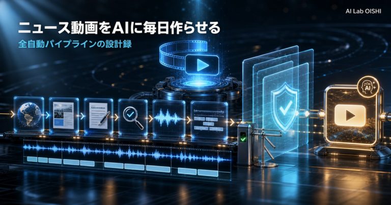 ニュース動画をAIに毎日作らせる｜全自動パイプラインの設計と、直し続けた事故