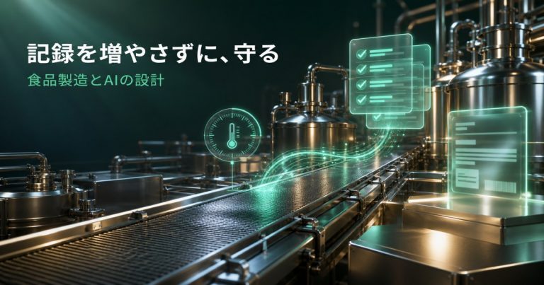 食品製造・加工業向け｜AIで衛生記録・表示チェック・原価を設計する【2026年版】