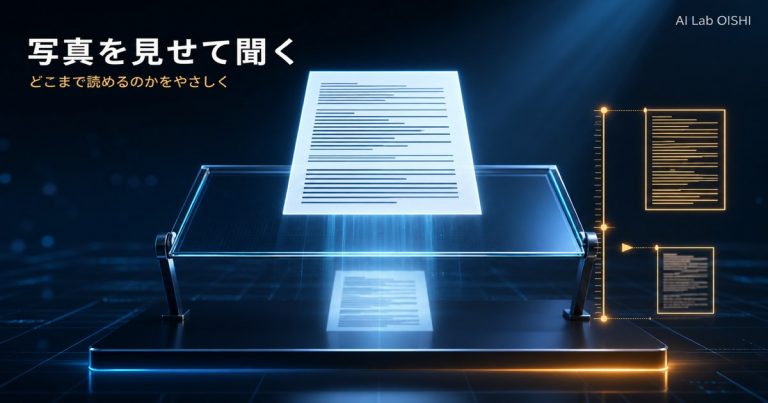 AIに写真や画面を見せて聞く｜書類・エラー画面はどこまで読めるのか