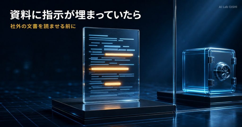 AIが読んだ資料に「指示」が埋まっていたら｜社外の文書を読ませる前に決めること