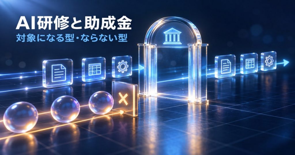 AI研修の助成金は8月の改正で何が変わったか｜対象になる型・ならない型の見分け方