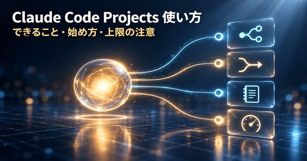 Claude Code Projects 使い方｜できること・始め方・上限の注意を整理
