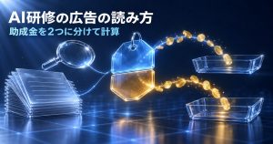 AI研修の助成金「実質○円」広告の読み方｜経費助成と賃金助成を分けて計算し直す
