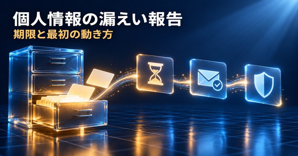 個人情報の漏えい報告｜速報3〜5日・確報30日（不正アクセスは60日）の期限と初動